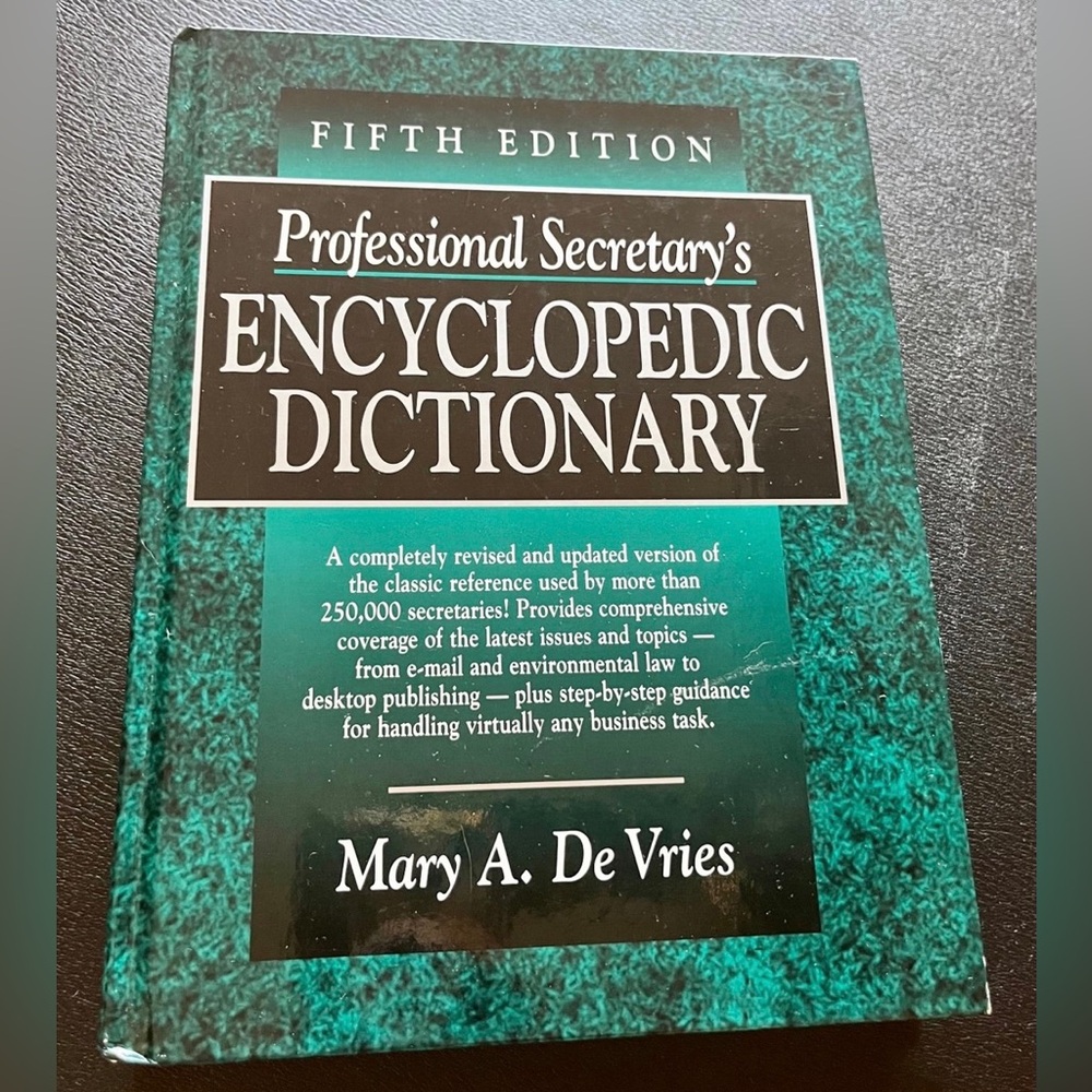 PROFESSIONAL SECRETARY’S REFERENCE MANUAL BOOK (5TH EDT - 1995 - PRENTICE HALL)